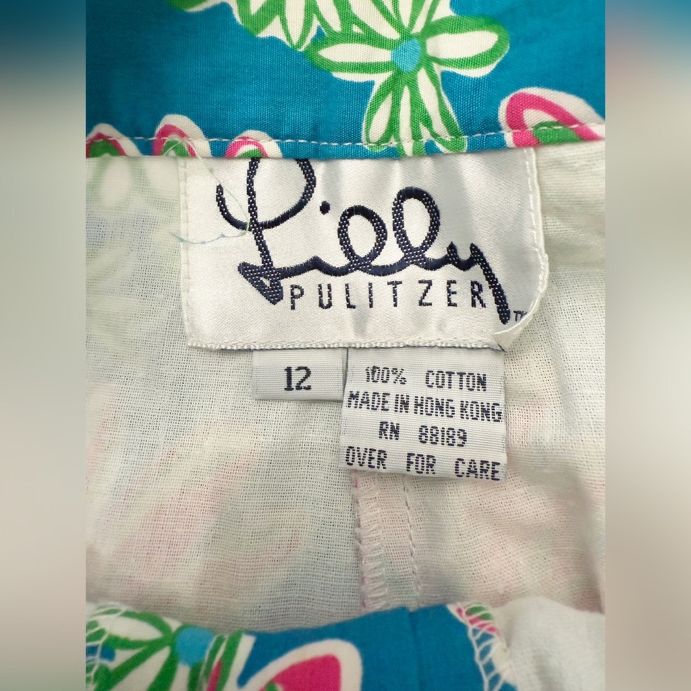 Floral Women's Shorts - Blue and Pink - Picture 11 of 16